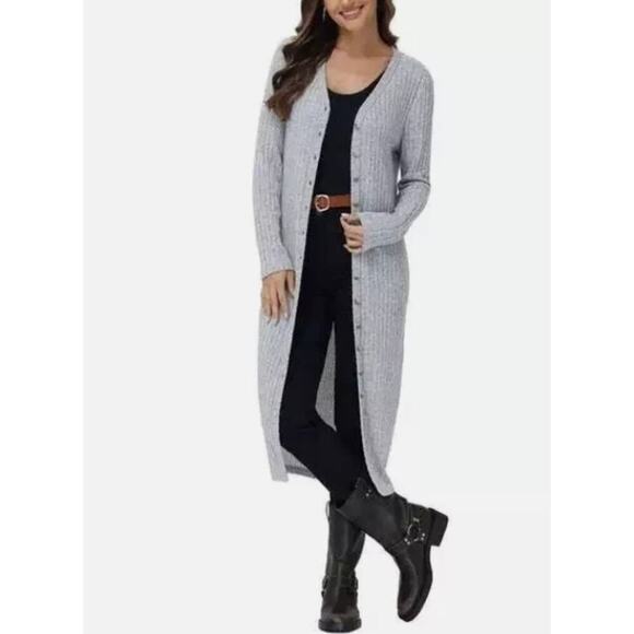 Frye Duster Long Cardigan Sweater Midi Dress - XL - Picture 1 of 4